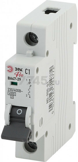 Автоматический выключатель ЭРА Pro ВА47-29 1P 16А C 4,5кА (Б0031747)